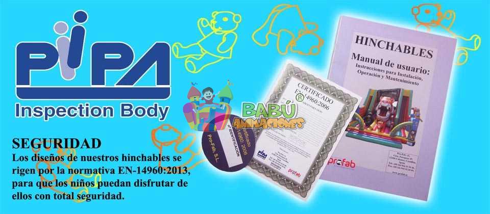 Certificado Pipa de Hinchables