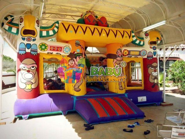 Castillo hinchable indios. Hinchables para fiestas en interior