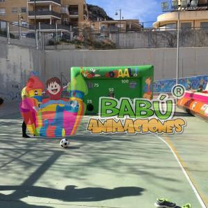Portería hinchable de precisión. Venta de hinchables de segunda mano en Alicante