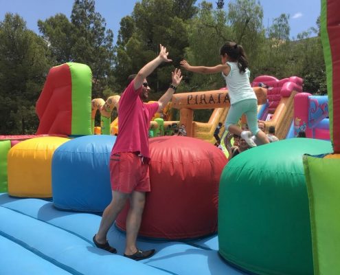 Pruebas de eliminación con hinchables.