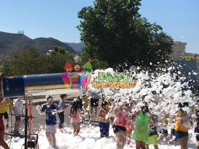 Fiesta de la espuma en colegios