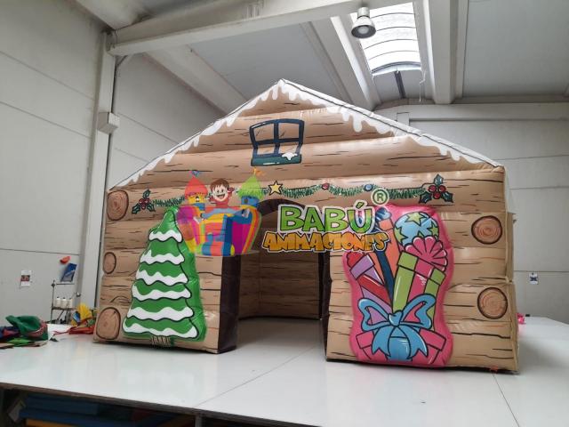 Hinchables de Navidad. Casita hinchable de Navidad