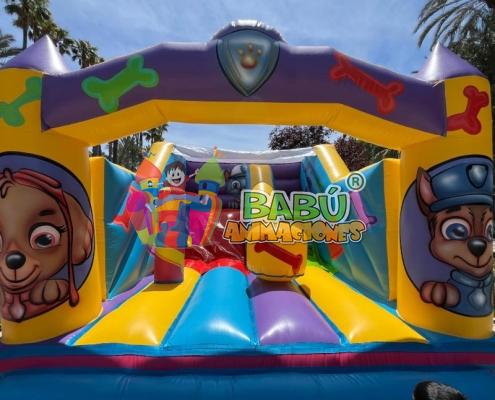 Alquiler hinchable tobogán patrulla canina