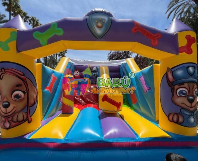 Alquiler hinchable tobogán patrulla canina